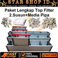 Complete Aquarium Gutter Top Filter Package PVC Top Filter - Aquarium Top Filter 2 Layers Aquarium P