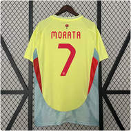 ยูโร 2024 สเปนทีมเหย้าเสื้อฟุตบอล 2024 New High Quality Spanish Away jersey No. 7 Morata 2024 Europe