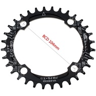 Snail 104 BCD Deore MTB Ixf Chainring Round  32T 34T 36T 38T Narrow Wide Black alloy