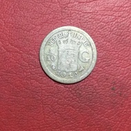 uang kuno koin asing silver 1/10 gulden Belanda 1912 TP 1767