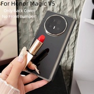 For Honor Magic V5 V 5 MagicV5 Case Luxury Mirror PC Hard Hinge Protection Flip Phone Cover Casing F