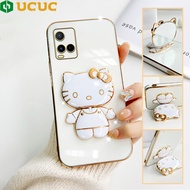 (Kitty พับเป็นขาตั้ง) UCUC เคสโทรศัพท์สำหรับ Vivo Y21T Y21S Y21A Y21 2021 Vivo Y212021 Vivo Y21s Viv