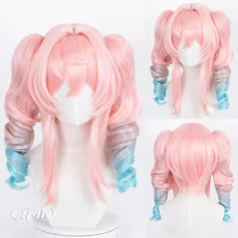 ND Hyacine Cosplay Wigs Honkai Star Rail Game Cos Pink Hair Wig for Comic Con Coser Costume Theme Pa