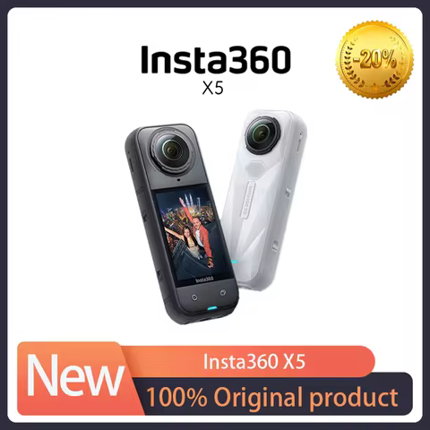 Insta360 X5 15m Waterproof Now arrival 72MP 360° Video X5 Action Camera New Wind Guard 185 mins Run 