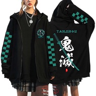 Anime Zip Jacket Demon Slayer Fashion Cosplay Harajuku Sweatshirt For Hip Hop Fans Zip Up Design