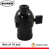 Surer 609 Twist Key Light Socket E27 with Outlet, E27 (2A) (Box of 10pcs) (600 Series)
