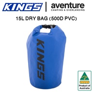 (READY STOCK) ADVENTURE KINGS 15L Waterproof Dry Bag with shoulder strap. Heavy Duty 500D PVC Bag