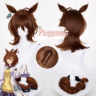 Umamusume: Pretty Derby Agnes Tachyon Cosplay Wig 43cm Long Heat-Resistant Synthetic Hair