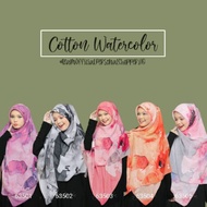 Cotton Watercolor Hijab Galeria