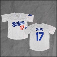 Shohei Ohtani Dodgers White Baseball Jersey Embroidery biru