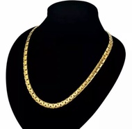 Kalung titanium pria wanita mewah bersinar dan eleghan model italy santa