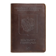 Russian Passport Clip Genuine Leather Handmade Head Layer Cowhide Retro Boarding Certificate Card Wa