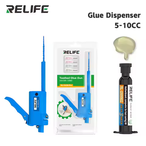 RELIFE RL-062A Pro RL-062D Manual Glue Dispenser Gear Drive Glue Gun for 5-10CC Syringe for Mobile P