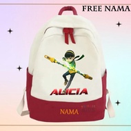 Ejen ALI "ALICIA" CHARACTER MOTIF SCHOOL CHILDREN'S BACKPACK BAG (FREE NAME)