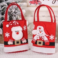 AUGUSTINA Christmas Handbag, Large Capacity Santa Claus Candy Tote Bag, Cartoon Snowman Bear Elk Chr
