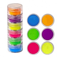ผงสีฟลูออเรสเซนต์เพื่อการทำสบู่สีเนออน 6 สี เม็ดสีเนออน สำหรับการทำสลาม เรซิน อีพอกซี่ สี ประดับ เที