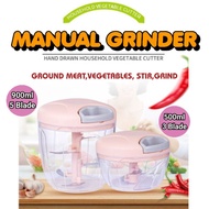 Manual Grinder Manual Chopper Garlic Vegetables Cutter READY STOCK