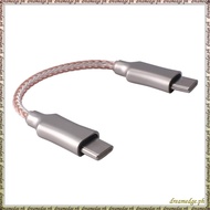 [S D K G] 1 Piece Portable Decoding Amp OTG Cable Type-C to Type-C Recording Line 8-Core Audio Cable