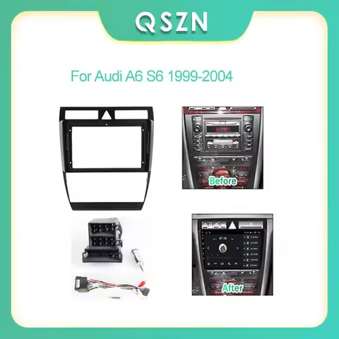 Auto Radio Fascia Frame Adapter For Audi A6 C5 1997-2004 S6 2 1999-2004 RS6 1 2002-2006 Android Dash