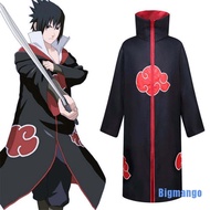 [Bigmango] Kids Anime Naruto Cosplay Akatsuki Cloak Uchiha Party Costume Accessories Suits