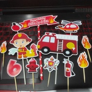 Fire fighter firefighter cake decoration cake topper 010925Ff ff ff ff