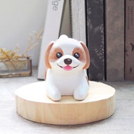 查理士王小獵犬擺飾 名片架 手機架 手工木製療癒小木雕公仔