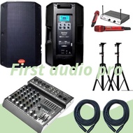 terlaris Paket speaker aktif baretone max 15dx + Mixer ashley premium6