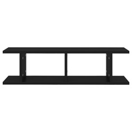 Vidaxl Wall Shelves 2 Pcs Black 29.5"x7.1"x7.9" Engineered Wood