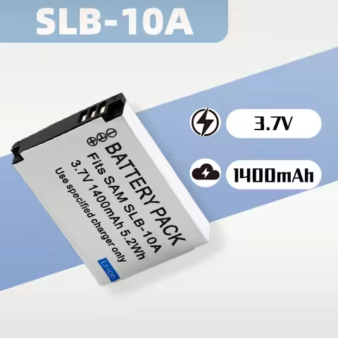 3.7V 1350mAh Li-ion Battery for Samsung SLB-10A & JVC BN-VH105, Fit Samsung L100/L110/L200/L210/L310