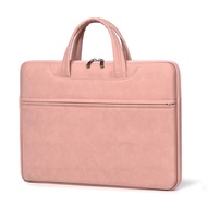 Laptop Bag PU Leather For Women 13 14 15.6 Inch For Macbook Air Shockproof Case Notebook Carrying Briefcase Handbags