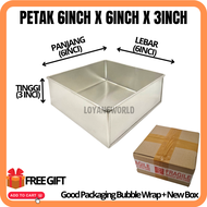 Loyang Bulat Loyang Petak 5 6 7 8 9 inci loyang empat segi loyang 8inci loyang 6inci loyang segi emp