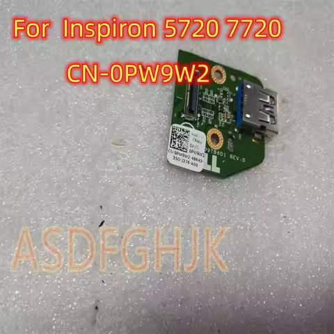 Original For DELL Inspiron 5720 7720 USB 3.0 LAN Board CN-0PW9W2 0PW9W2 PW9W2 DA0R09TB6D1 100% Works