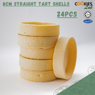 (24pcs) 8.0CM straight tart shell/8cm lurus kulit tart shell 24pcs/readymade