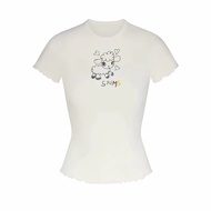 SKIMS Kardashan Easter Cute Lamb Print Short Sleeve T-Shirt