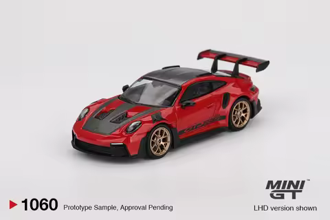MINIGT 1/64 Porsche 911 (992) GT3 RS Weissach Package Guards Red MGT01060-CH Car Alloy Diecast Metal