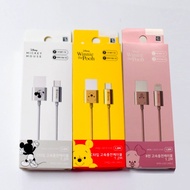 Disney Usb Charging Cable, Charger Cable, Type-c Android, 8-pin high-speed charger, Mickey, Pooh, Pi