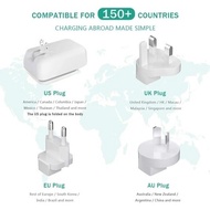 AC plug for LDNIO A3303 A3304 Charger Global Worldwide International Tour Travel UK 3 PIN EU AU NZ 2
