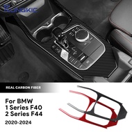 KUNGKIC Soft Carbon Fiber For BMW F40 F44 Car Gear Shift Decorative Frame Sticker Interior Accessori