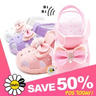 🌼𝗗𝗔𝗜𝗦𝗬🌼「Size 16-21」Baby Bibi Shoes | Girls Sandals | Flowers Pearl | Kids Slippers | Kasut Selipar B