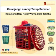 Summer Bold Color Tabitha Laundry Basket with Lid Dirty Clothes/ Dirty Clothes Basket