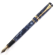ปากกาหมึกซึม Parker Duo Fold 18K Marble Blue International สภาพเยี่ยม สีน้ำเงิน ดำ และทอง ผลิตในประเ