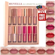 Huvella 12 in 1 Lipstick Matte set  waterproof lipmatte  Liptint  Lipstick Lipmatte lip gloss lip ma