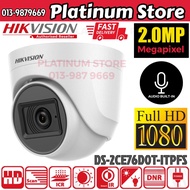 HIK HIKVISION 2.0MP CAMERA WITH MIC DS-2CE76D0T-ITPFS DOME INDOOR FULL HD Built In Audio 2MP Sound V