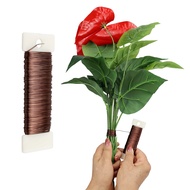 TEMU 1 Pack Iron Floral Wire, 26 Gauge (0.5mm) X 38 Yards, Coffee Color, Flexible Metal Paddle Wire 