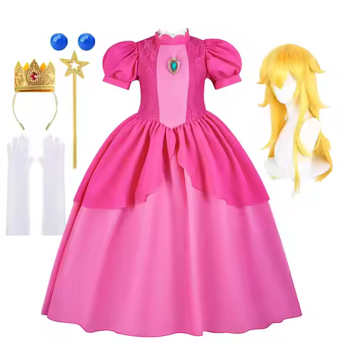 Halloween Peach Girl Peach Cosplay Dress Up Princess Game Role Play 4 Yrs Kid Final Level Peach Cost