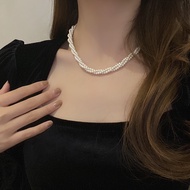 Multi-layer Pearl Winding Necklace Niche Sense Clavicle Chain Bestie Strength Chain