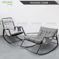OKURA Rocking Chair Lazy Sofa Armchair Lazy Chair Bedroom Living Room Lounge Chair Recliner Kerusi M