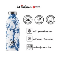 24Bottles Clima 500ml vacuum thermos, stainless steel, Silkroad pattern