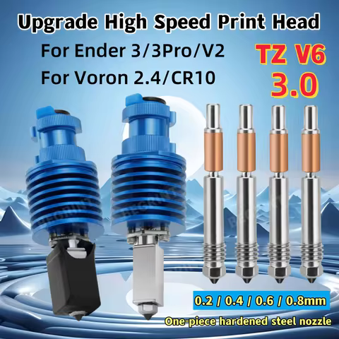 Hotend Upgrade TZ V6 3.0 Hot end Ceramic Heating One-piece hardened steel nozzle for Ender 3 Ender 3