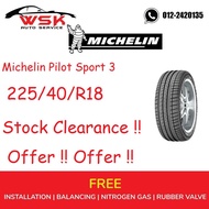 ( 225-40-R18 ) MICHELIN PRIMACY A/S  ( YEAR 2020 ) ( NEW TYRE  ) FREE INSTALLATION 